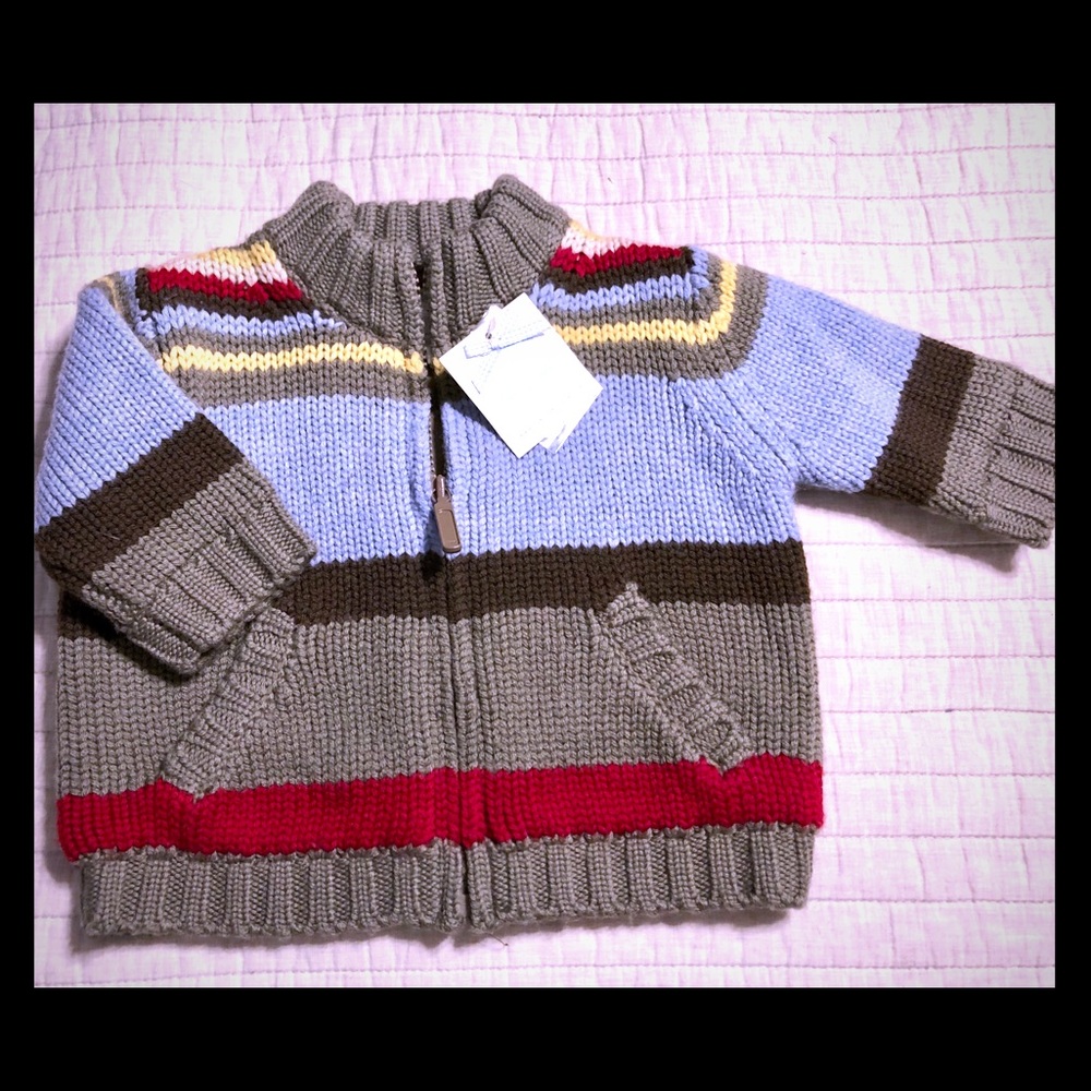 Janie & Jack Zip Up Sweater NWT